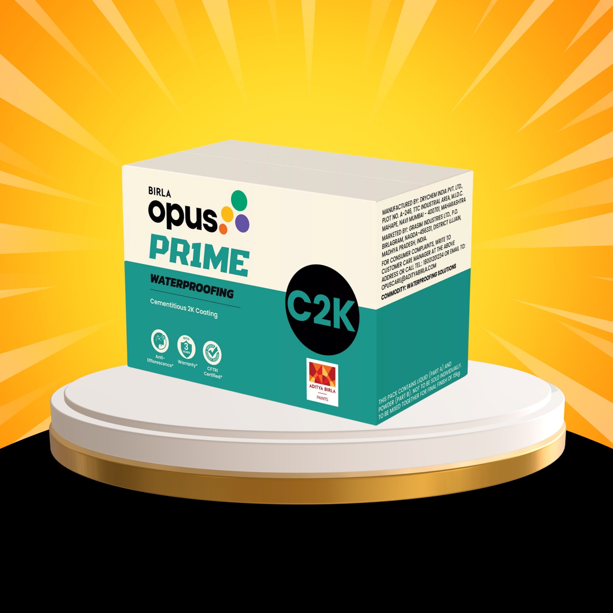 Birla Opus C2K Cementitious Waterproofing 15KG from Constro Chem